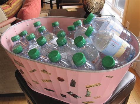 Bridal Shower Travel Theme - decorate water bottles with old maps
