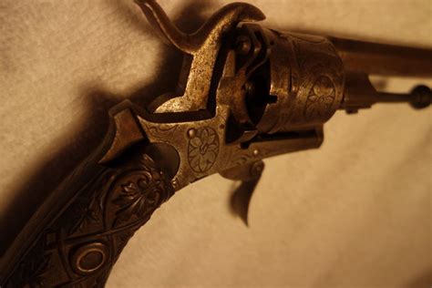 Pinfire Revolver Belgium 19th Century Antique