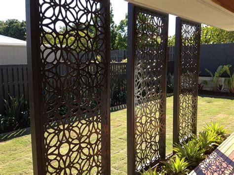 Good garden design suggests that your screen hides not only the surrounding roof tops, but also the fence. Modern Garden Screens | Metal garden screens, Outdoor ...