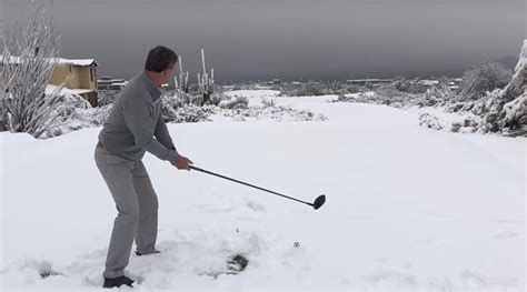 Winter Snow Storm Slams Phoenix Area Golf Courses