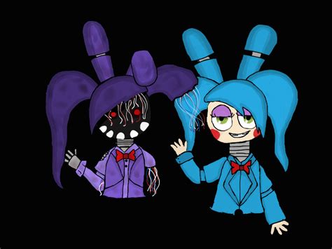 Withered Bonnie And Toy Bonnie As Human By PirateAngel On DeviantArt
