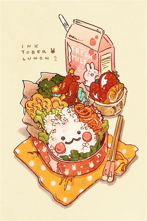 Anime Bento Kawaii Food Food Drawing Food Illustrations All Anime The