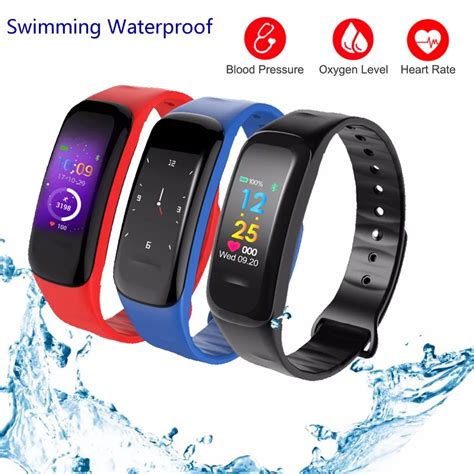 Sport Fitness Tracker Swimming Waterproof Blood Pressure Heart Rate