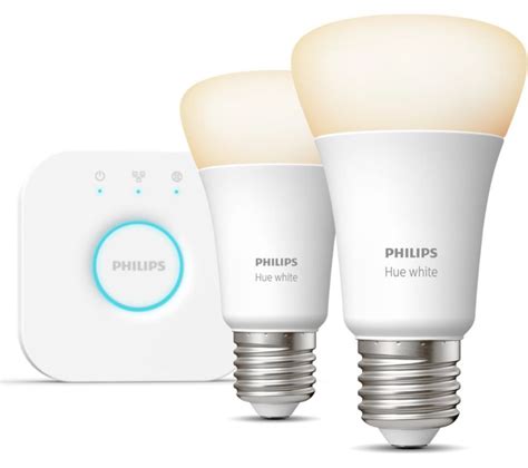 Buy Philips Hue White Smart Lighting Starter Kit With Bridge E27