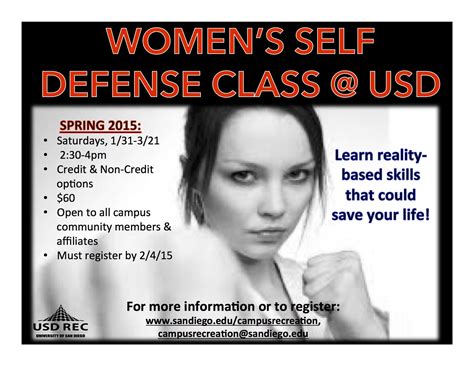 Womens Self Defense Class Usd Spring 2015 Self Defense Classes Fall