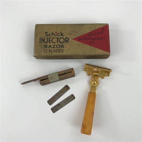Vintage Schick Injector Single Edge Safety Razor Bakelite Handle 2