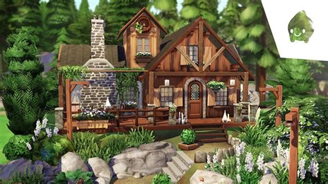 Forest Cabin 🌲 W Paranormal Stuff The Sims 4 Speed Build No Cc