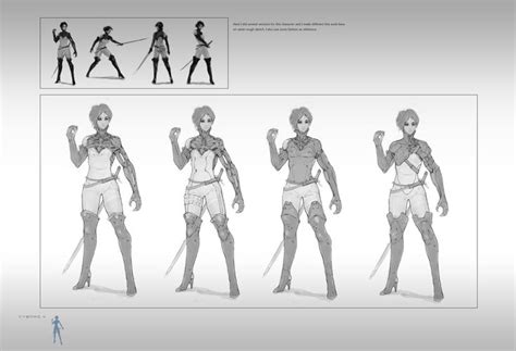 The Concept Art For An Animated Character Is Shown In Black And White