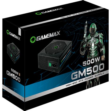 Fonte Gamemax GM500 500W, 80 Plus Bronze, PFC Ativo, OEM
