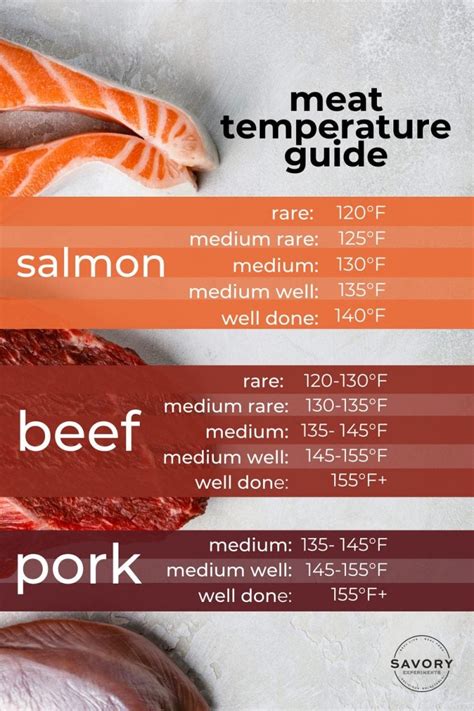 Meat Temperature Chart Magnet Chicken Turkey Beef Steak Cooking Grill Guide Meat Doneness