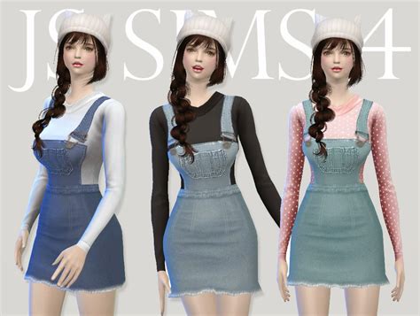 My Sims 4 Blog Denim Skirt Overalls By Js Sims 4