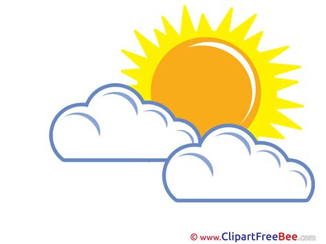 Sun With Clouds Clipart Free Download On Clipartmag