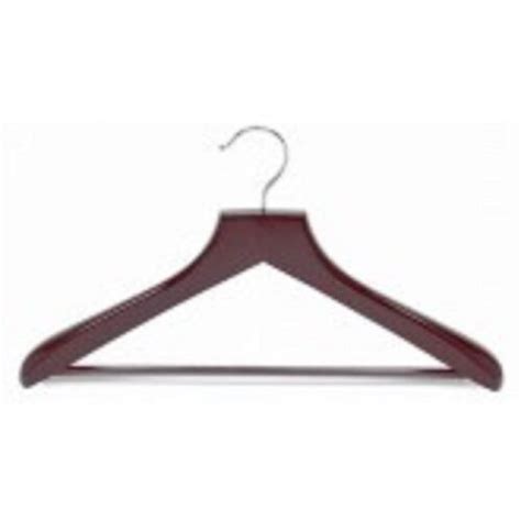 Only Hangers Contoured Deluxe Wood Suit Hanger Wnon Slip Bar Pack Of 3