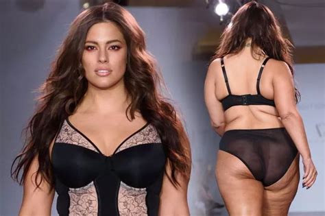 Plus Size Model Ashley Graham Showcases Her Curves In Black Lace