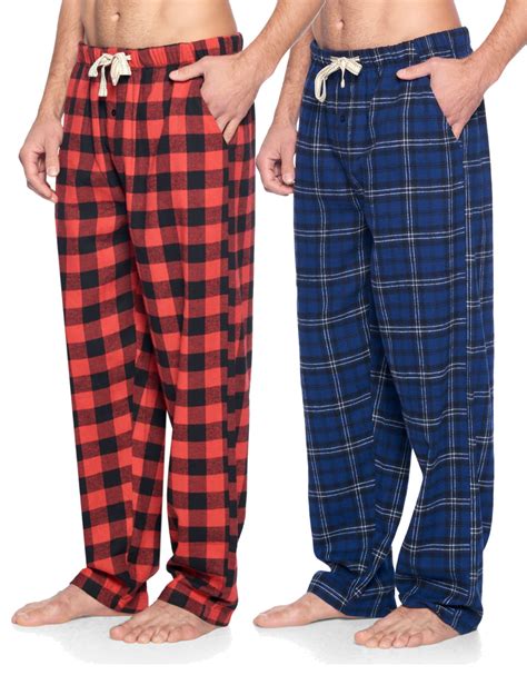Ashford And Brooks Mens Super Soft Flannel Plaid Pajama Sleep Pants