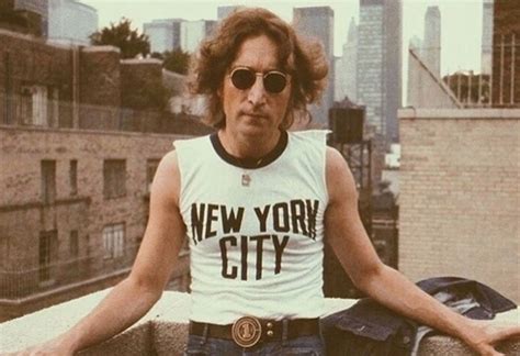 John Lennon On A NYC Roof 1970s Jhon Lennon George Harrison Paul