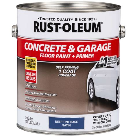 Rust Oleum Concrete And Garage Satin Deep Tint Base Water Based Acrylic