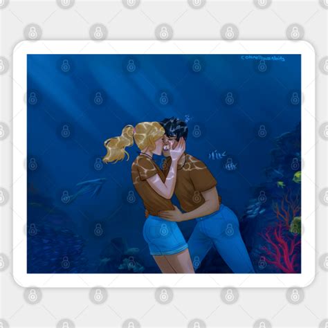 Underwater Kiss Percabeth Sticker Teepublic