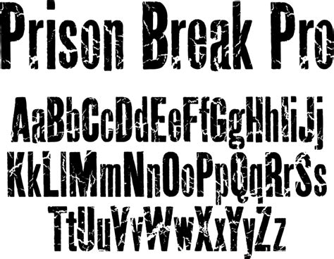 Prison Break Pro Font By Astigmatic One Eye Font Bros