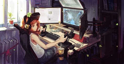 11 Anime Gamer Girl Wallpaper Baka Wallpaper
