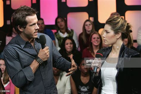 Actor Ryan Reynolds And Actress Jessica Biel Make An Appearance On News Photo Getty Images