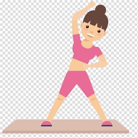 Woman Stretching Illustration Physical Fitness Physical Exercise