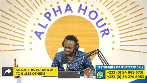 Live Video Alpha Hour Episode 381 Pastor Elvis Agyemang