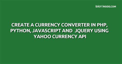 In more technical terms, it is a communication protocol that allows for an interchange of information with interactive broker's (ib) servers and custom software applications. Create A Currency Converter in PHP, Python, Javascript and ...