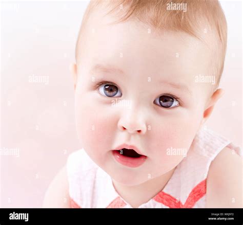 Baby Cute Baby Girl Portrait Stock Photo Alamy