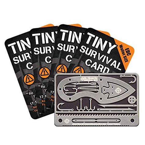 Buy Tiny Survival Card Original Made In Usa 17 Tool Survival Kit