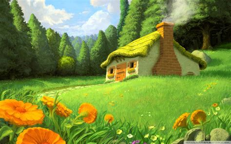 Check spelling or type a new query. Brick House On Green Grass wallpaper | nature and ...