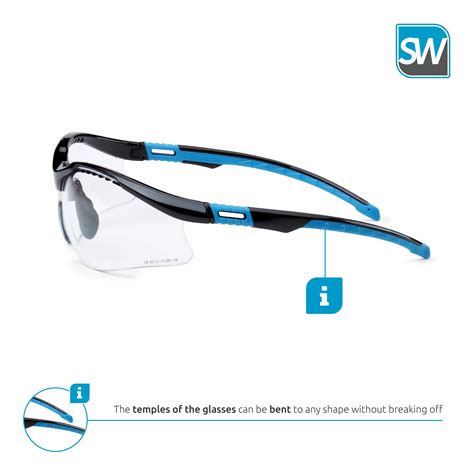 solidwork sw8318 professional safety glasses with integrated side prot solidwork protection