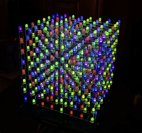 8x8x8 3d Rgb Led Cube