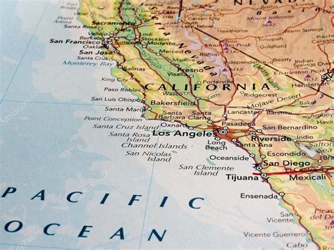 Karta Los Angeles Angeles Los Map Ca California Atlas Europa Karta