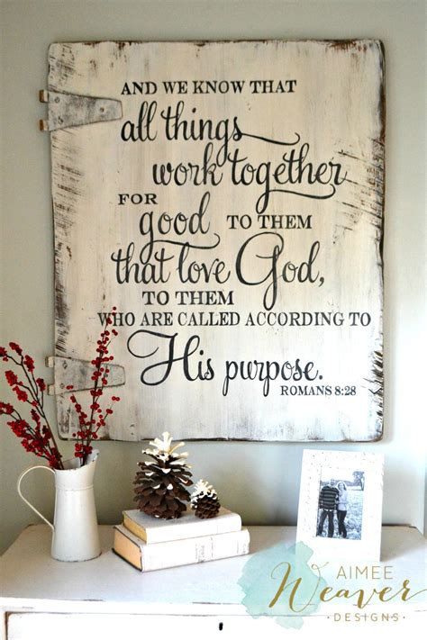 All Things Work Together Wood Sign Customizable All Things Work