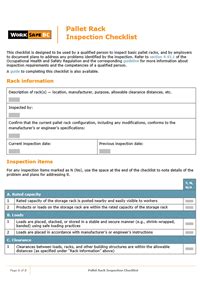 How to prepare an inspection checklist? WorkSafeBC