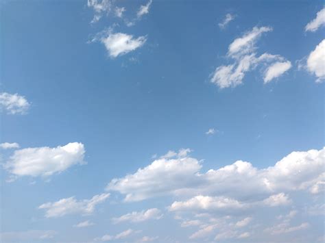 Blue Sky With Clouds Texture Picture Free Photograph