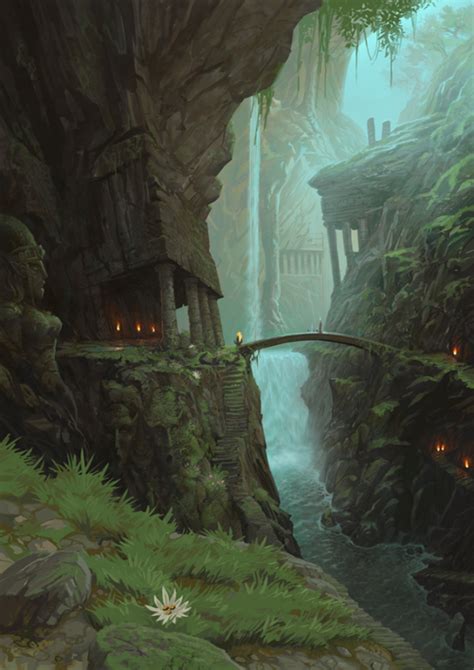 Hidden Caves Concept Art World Fantasy Landscape Fantasy Concept Art