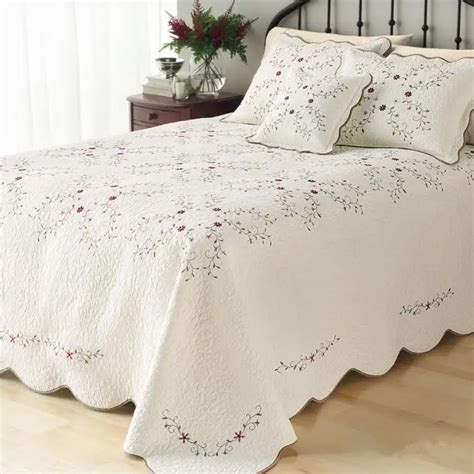 Buy Beige Embroidery Quilts King Large Plus Size305
