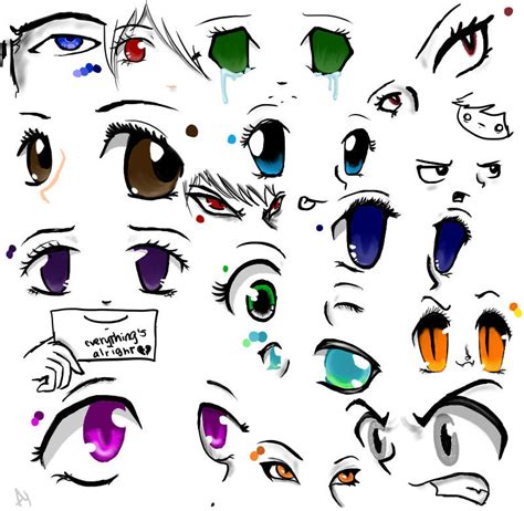 Practicing Anime Eyes By Autumnechoes On Deviantart
