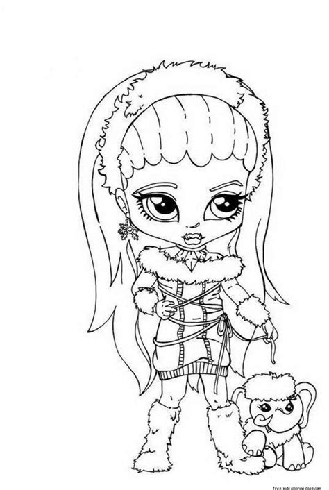 Free printable monster high coloring page for ari hauntington click here to print. Abbey Bominable Little Girl Monster High Coloring PageFree ...