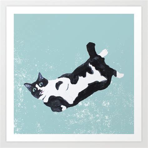 Tuxedo Cat Art Print By Memories Warehouse By Aikogg X Small