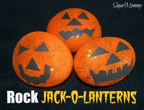 Rock Jack O Lanterns Easy Kids Halloween Craft And Diy