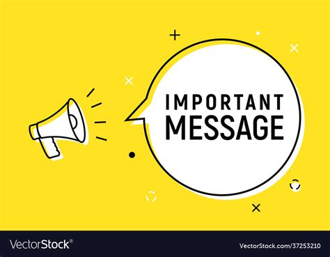Important Message Sign Attention Royalty Free Vector Image