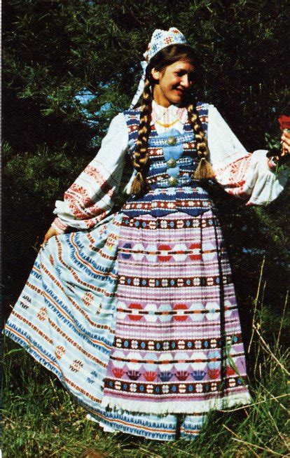 Folkcostumeandembroidery Costume Of The Vilnius Region Lithuania