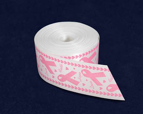 Satin Pink Ribbon By The Yard Wholesale Breast Cancer Fundraising