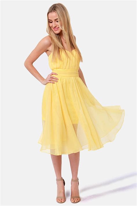 Blaque Label Guest Of Honor Strapless Yellow Dress Yellow Dress