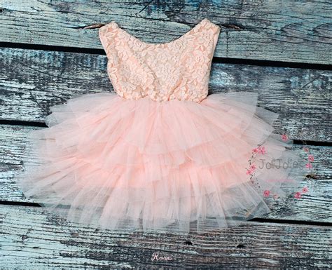 Pink Lace Tutu Flower Girl Dress Pink Lace Top V Back Silky Etsy