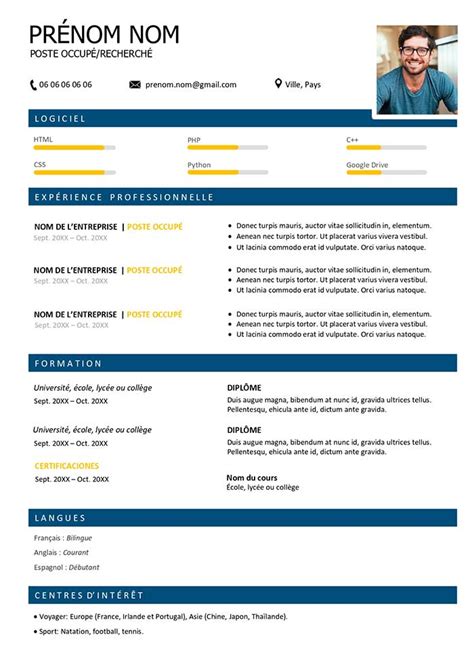 Download as pdf or cv templates that help you find your dream job. Modèle de CV pour Informaticien - Télécharger Gratuit | CV Word