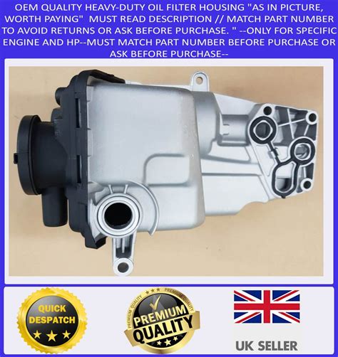 Oil Filter Housing For Volvo C30 C70 S40 S80 V40 V50 Ford Focus Kuga Mondeo Smax Ebay